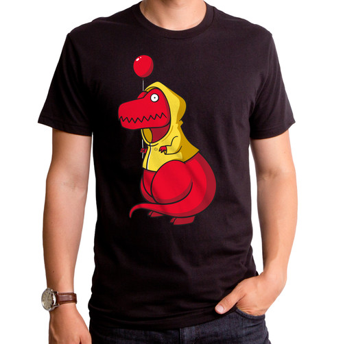 We All Float Rex Adult T-Shirt Black