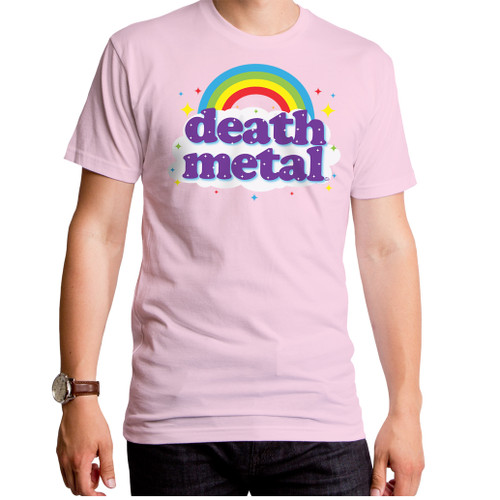 Death Metal Adult T-Shirt Light Pink