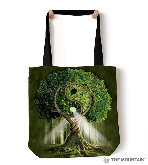 Yin Yang Tree Tote Bag 18 Inches