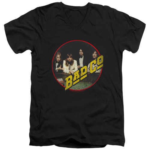 Bad Company Bad Co Adult V-Neck T-Shirt Black