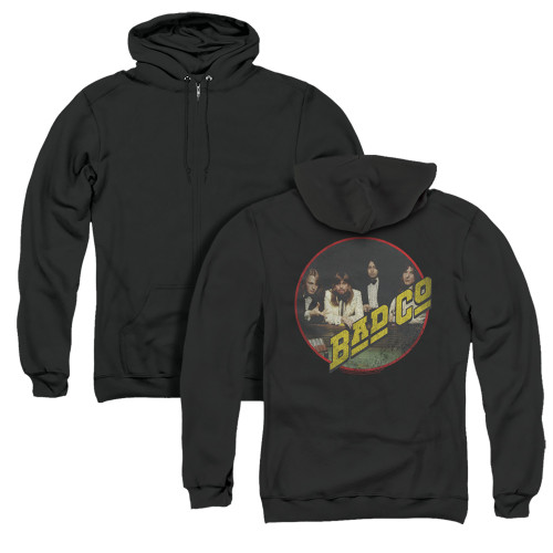 Bad Company Bad Co (Back Print) Adult Zipper Hoodie Sweatshirt Black