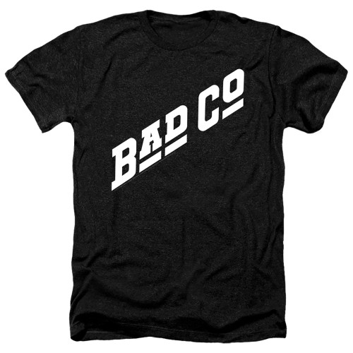Bad Company Bad Co Logo Adult Heather T-Shirt Black