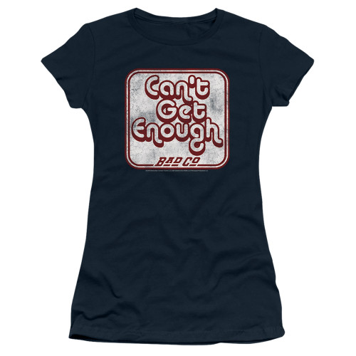 Bad Company Can't Get Enough Junior Women's Sheer T-Shirt Navy