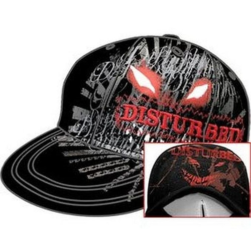 Disturbed - Glow Flat Brim Flex Fit Hat Cap
