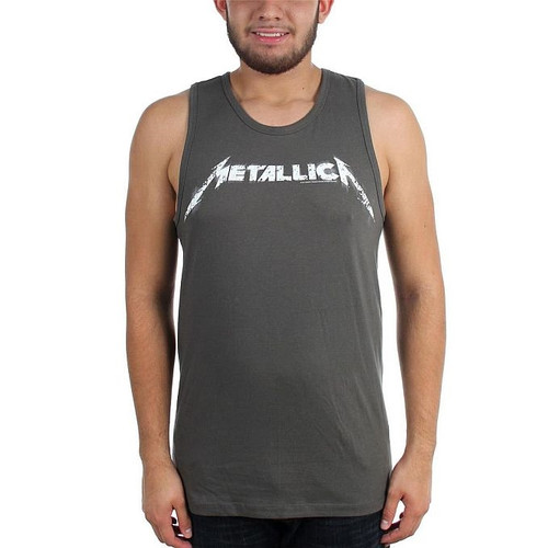Metallica Classic Logo Distressed Tank Top T-Shirt