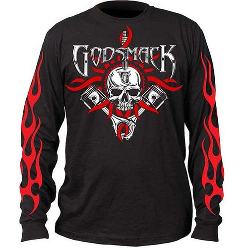 Godsmack Chrome Pistons Long Sleeve T-Shirt