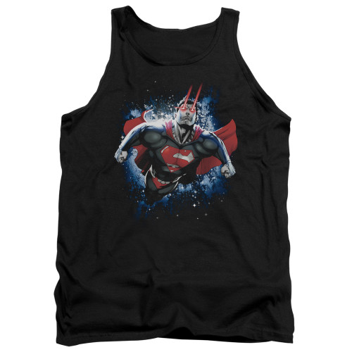 Superman Stardust Adult Tank Top T-Shirt Black