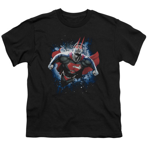 Superman Stardust Youth T-Shirt Black