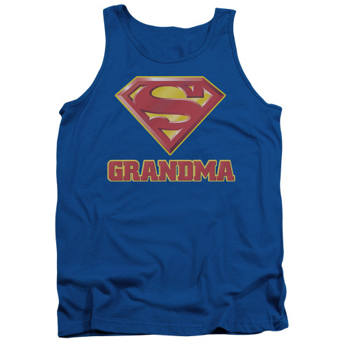 Superman Super Grandma Adult Tank Top T-Shirt Royal Blue