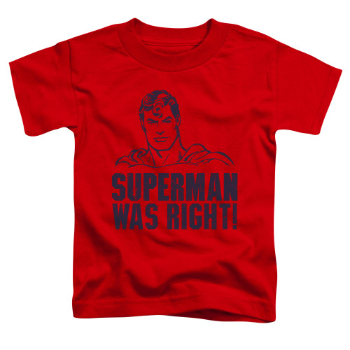 Superman Was Right Toddler T-Shirt Red