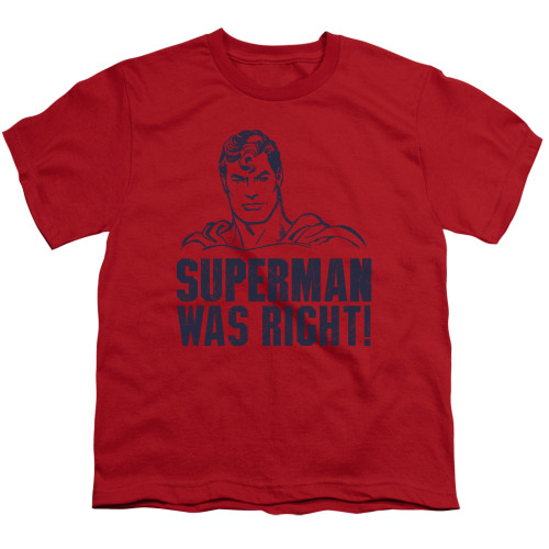 Superman Was Right Youth T-Shirt Red