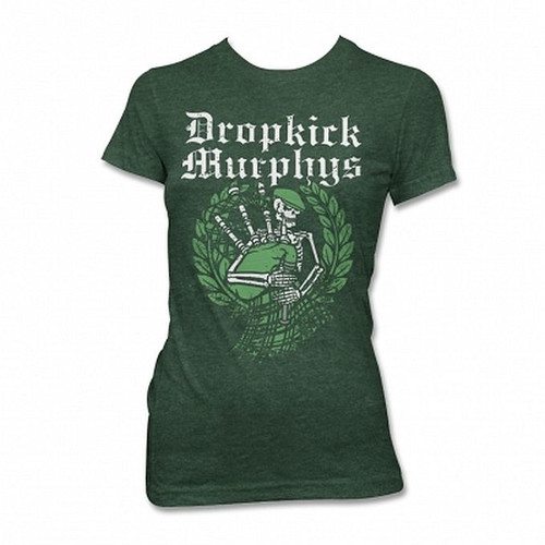 Dropkick Murphys Skeleton Piper Junior Women's T-Shirt