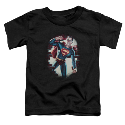 Superman Vintage Steel Toddler T-Shirt Black