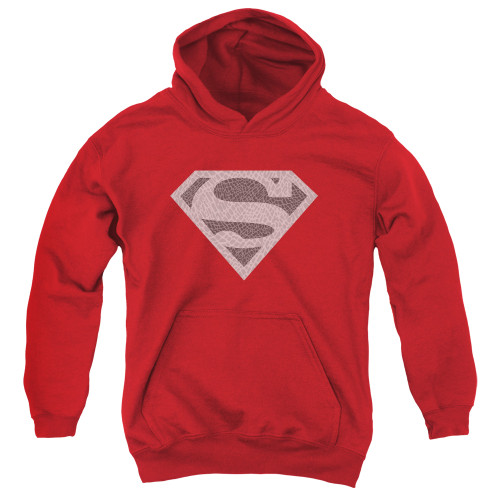 Superman Elephant Shield Youth Pullover Hoodie Sweatshirt Red