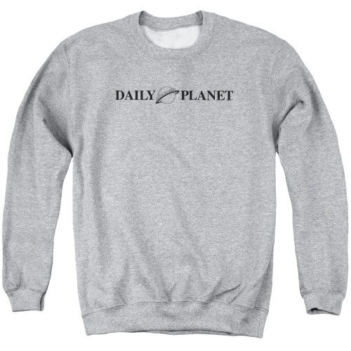 Superman Daily Planet Logo Adult Crewneck Sweatshirt Athletic Heather