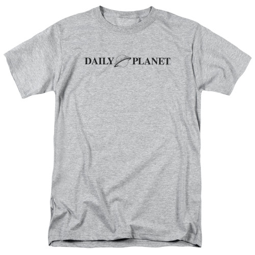 Superman Daily Planet Logo Adult 18/1 T-Shirt Athletic Heather