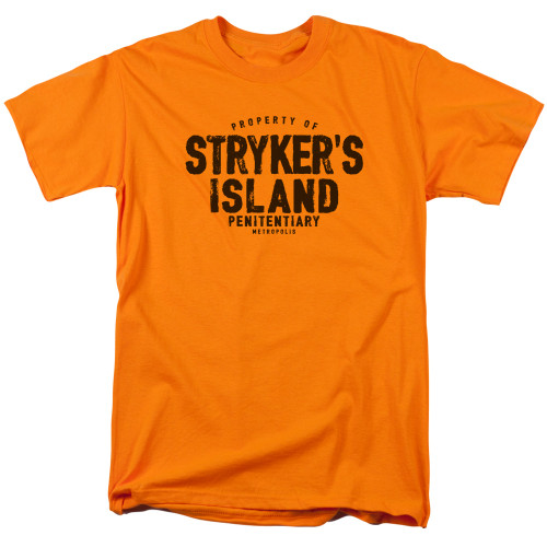 Superman Strykers Island Adult 18/1 T-Shirt Orange