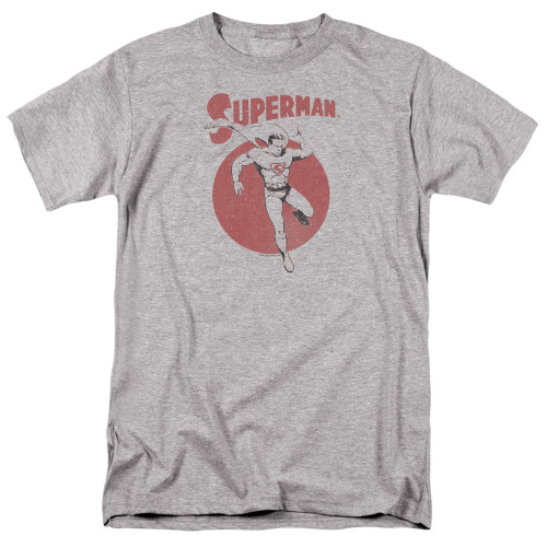 Superman Vintage Sphere Adult 18/1 T-Shirt Athletic Heather