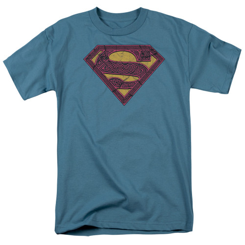 Superman Celtic Shield Adult 18/1 T-Shirt Slate