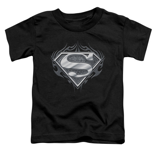 Superman Biker Metal Toddler T-Shirt Black