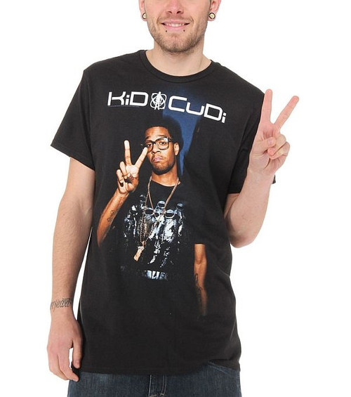 Kid Cudi - Peace Sign Photo T-Shirt