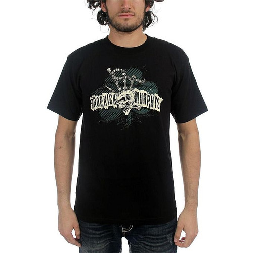Dropkick Murphys Bagpipe Skeleton Mohawk T-Shirt