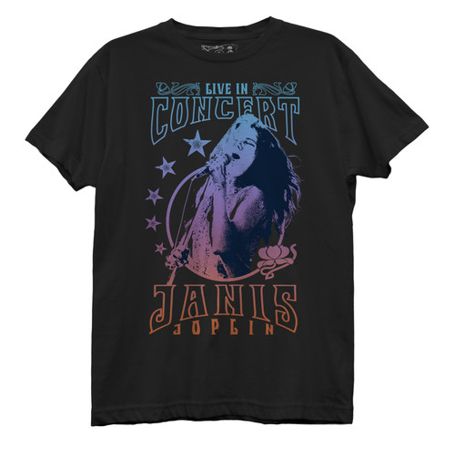 Janis Joplin Live In Concert Women's Boyfriend T-Shirt