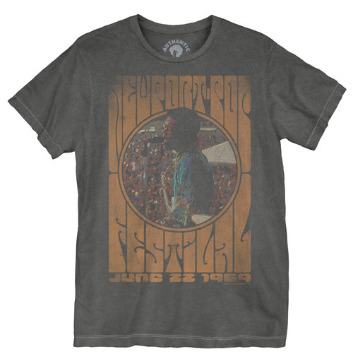 Jimi Hendrix Newport Pop Premium Vintage Adult T-Shirt