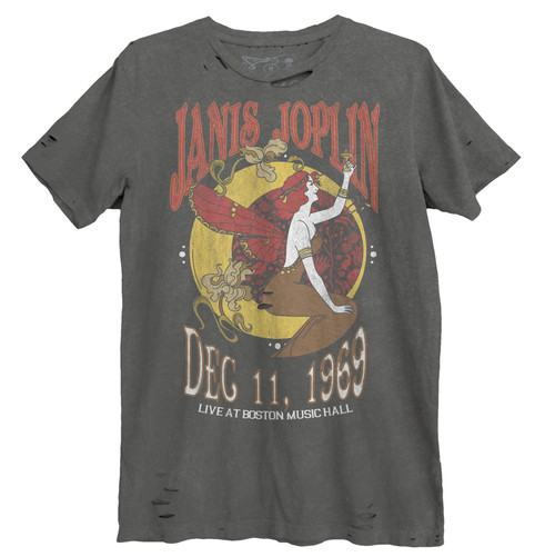 Janis Joplin Nouveau Boston Music Hall Premium Vintage Adult T-Shirt