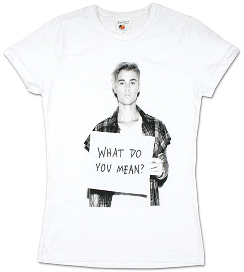 Justin Bieber What Do You Mean Junior Women's T-Shirt
