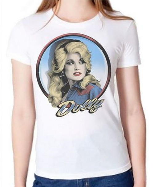 Dolly Parton Silver Loop Junior Women's T-Shirt