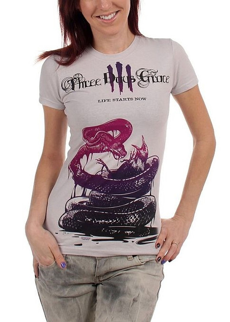Three Days Grace Snake Killing Bird Junior Women's T-Shirt