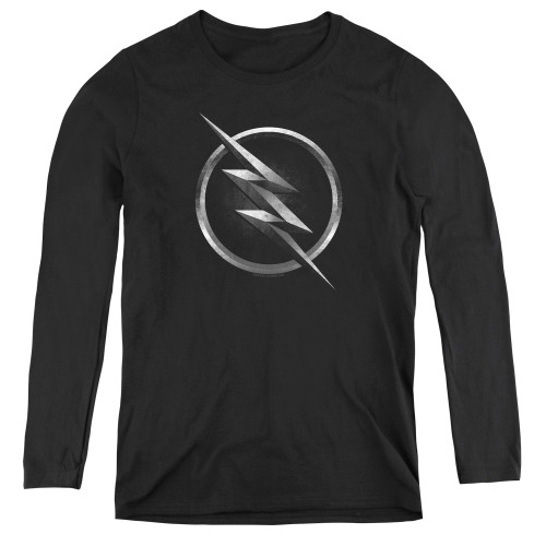 The Flash Zoom Logo Women's Long Sleeve T-Shirt Black
