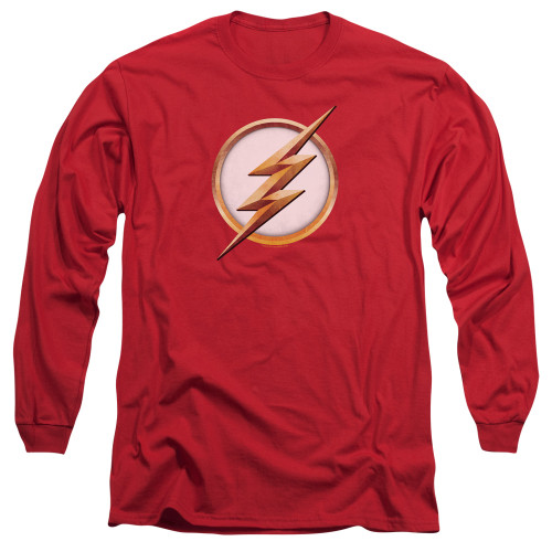 The Flash Season 4 Logo Adult Long Sleeve T-Shirt Red