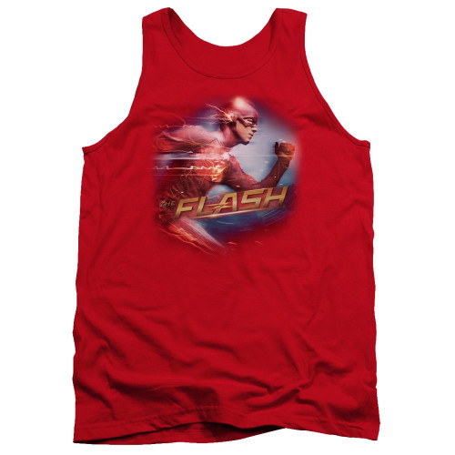The Flash Fastest Man Adult Tank Top T-Shirt Red