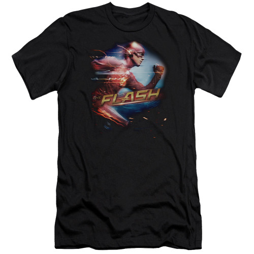 The Flash Fastest Man Premuim Canvas Adult Slim Fit 30/1 Black