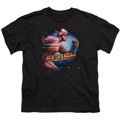 The Flash Fastest Man Youth T-Shirt Black