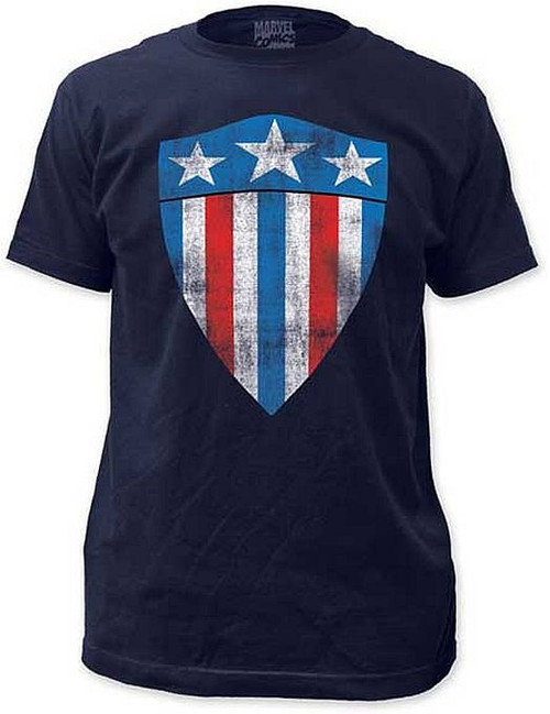 Captain America First Shield Fitted T-Shirt