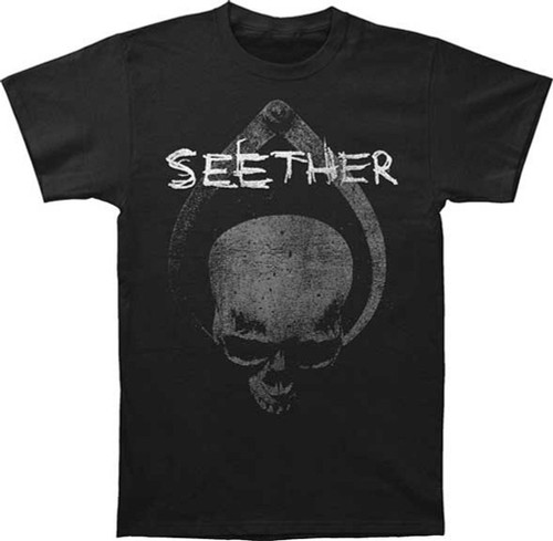 Seether Skull Clamp Men's Black T-Shirt