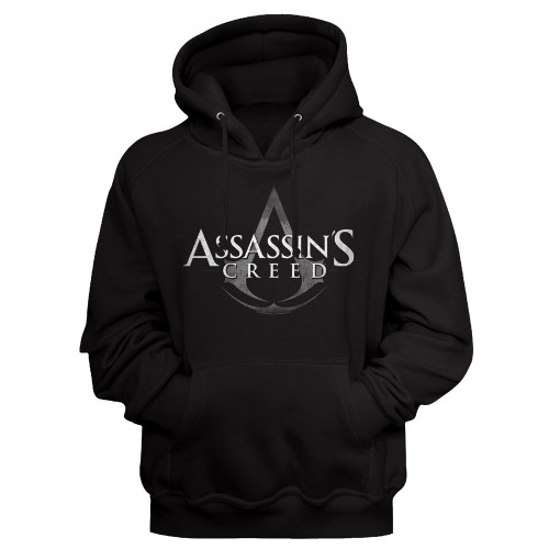 Assassin's Creed AC Logo and Symbol Black Adult Hoodie Sweatshirt