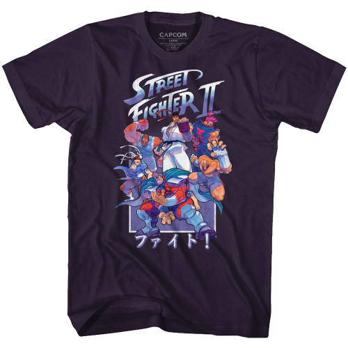Street Fighter Faito Blackberry Heather Adult T-Shirt
