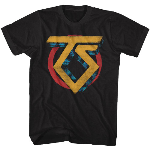 Twisted Sister Vintage TS Logo Black Adult T-Shirt - Clearance