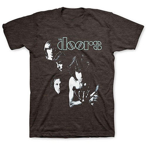 The Doors Light My Fire Group Shot Men's Slim Fit Soft T-Shirt