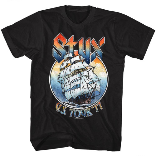 Styx 77 Tour Black Adult T-Shirt - Clearance