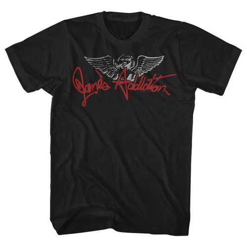 Jane's Addiction Chisel Angel Black Adult T-Shirt