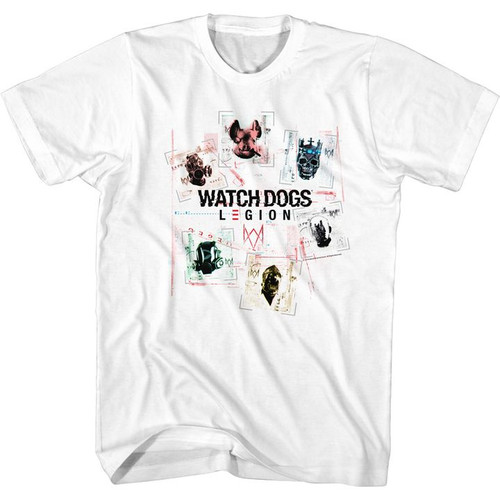 Watch Dogs Squares White Adult T-Shirt