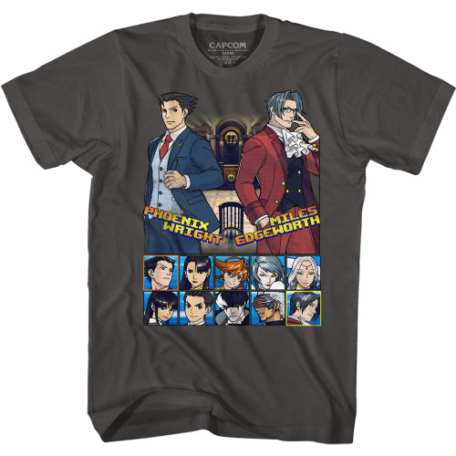 Ace Attorney Choose Your Fighter Smoke Adult T-Shirt