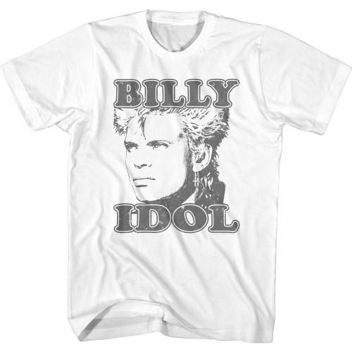 Billy Idol Idol Face White Adult Classic T-Shirt