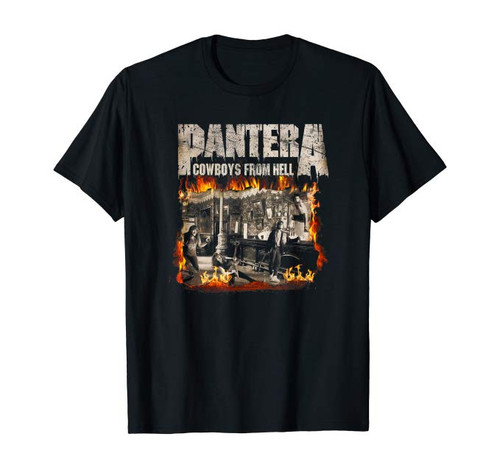 Pantera Official Cowboys From Hell Cover Fire T-Shirt