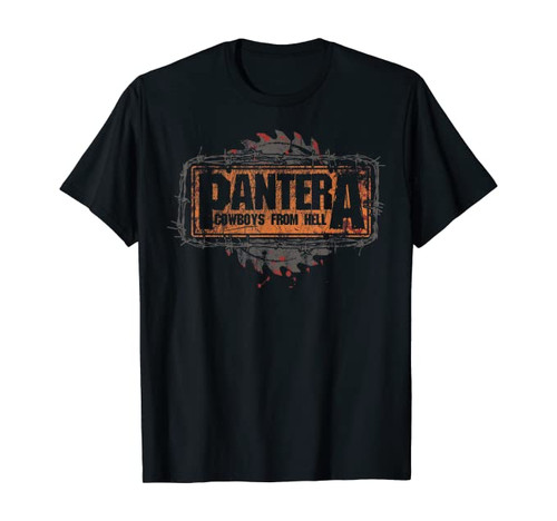 Pantera Official Cowboys From Hell Saw Logo T-Shirt